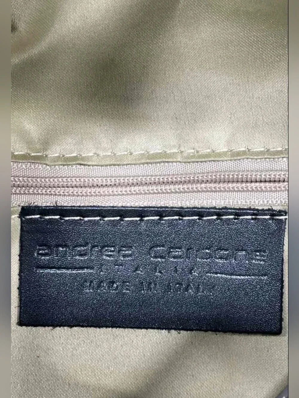 Andrea Cardone Gray Crossbody Bag & Dust Bag